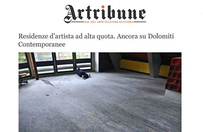 september 9, Artribune - Residenze d'artista ad alta quota