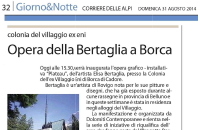 august 31, Corriere delle Alpi - Opera della Bertaglia a Borca