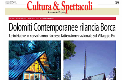 september 11, L'Amico del Popolo - Dolomiti Contemporanee rilancia Borca