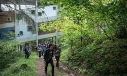 External ramps by Gellner, colour, itinerary in the Woods of the Colonia.