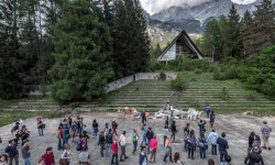 The mighty Auditorium, onpowerful Mt. Antelao's "stairs".