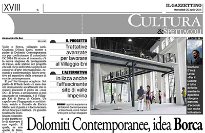 30 aprile 2014 - Dolomiti Contemporanee, idea Borca