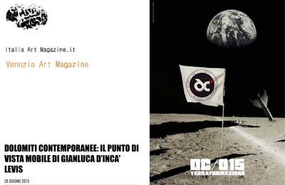 June 28, Venezia Art Magazine - Dolomiti Contemporanee: il punto di vista mobile di Gianluca D'Incà Levis