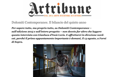 12 agosto, Artribune - Dolomiti Contemporanee, il bilancio del quinto anno