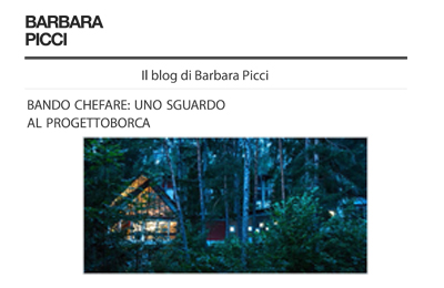 September 15, Barbara Picci - Bando cheFare: uno sguardo al ProgettoBorca