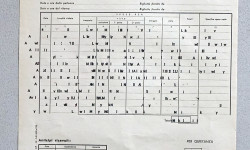 Generazione di caratteri randomici su rimborsi di missione. Rotring 0.4 e china nera.