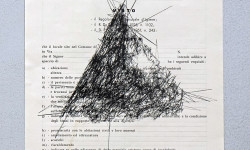 Riparametrizzazione dwg dell'Aula Magna basata su dati di gestione del 1976.  Rotring 0.6 e china nera.